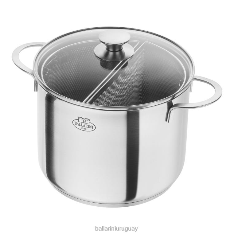 utensilios de cocina H4LLR66 Olla para pasta/espárragos ancona de 8,5 qt, acero inoxidable 18/10 BALLARINI