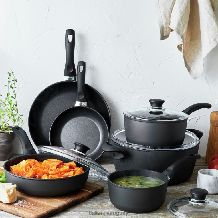 utensilios de cocina H4LLR13 Juego de ollas y sartenes Arezzo de 10 piezas. BALLARINI