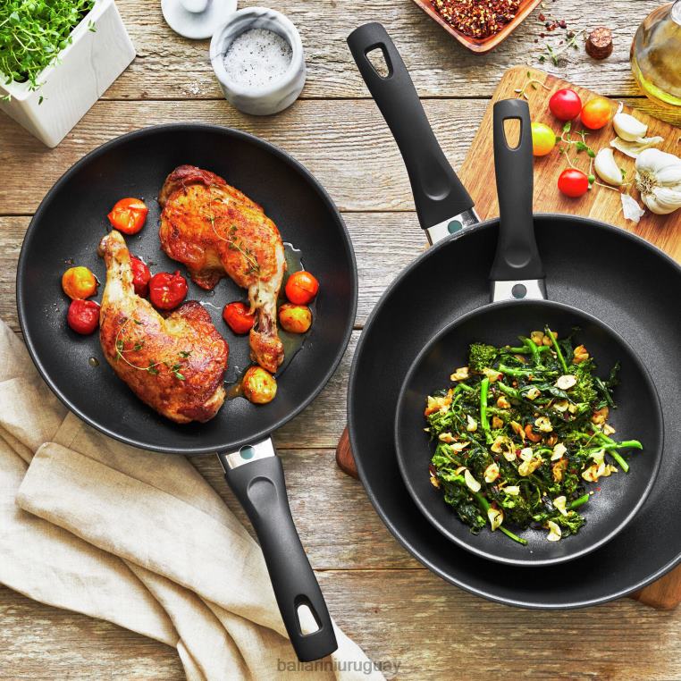 utensilios de cocina H4LLR59 arezzo juego de sartenes antiadherentes de aluminio, 3 piezas BALLARINI