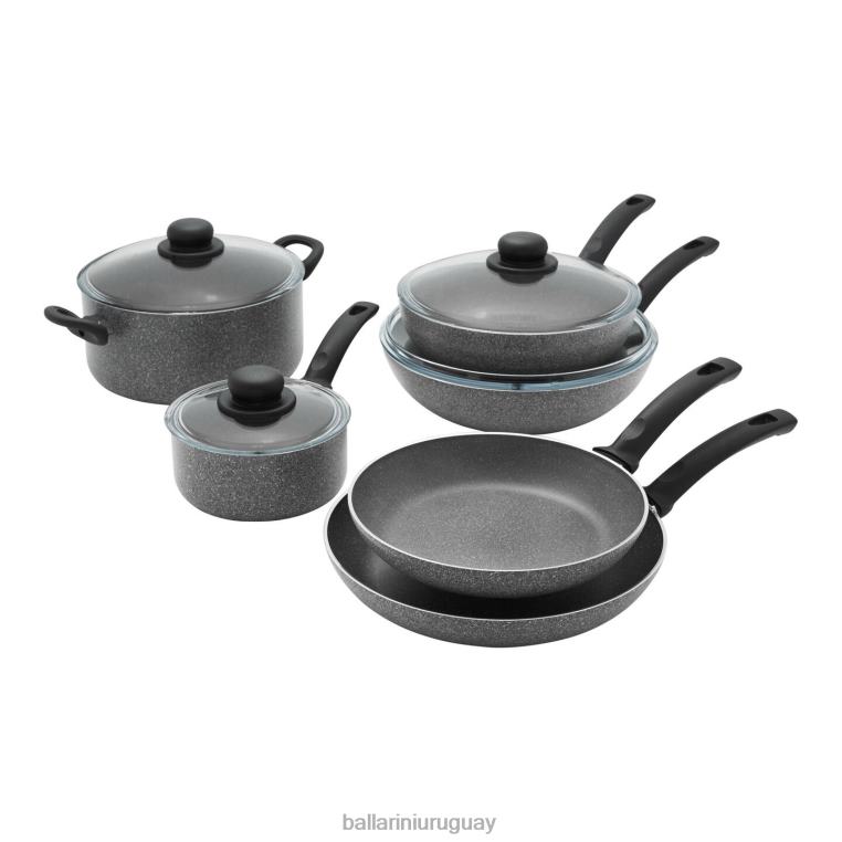 utensilios de cocina H4LLR3 Juego de ollas y sartenes asti de 10 piezas. BALLARINI