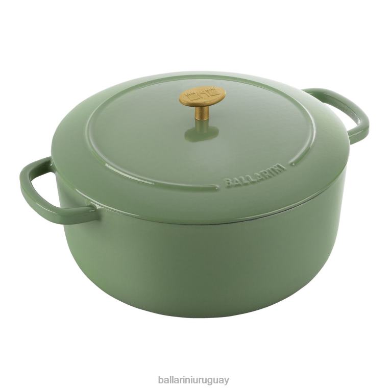 utensilios de cocina H4LLR10 bellamonte 7.5 qt, redonda, cocotte, verde BALLARINI