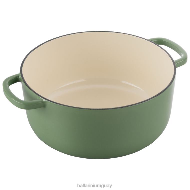 utensilios de cocina H4LLR10 bellamonte 7.5 qt, redonda, cocotte, verde BALLARINI