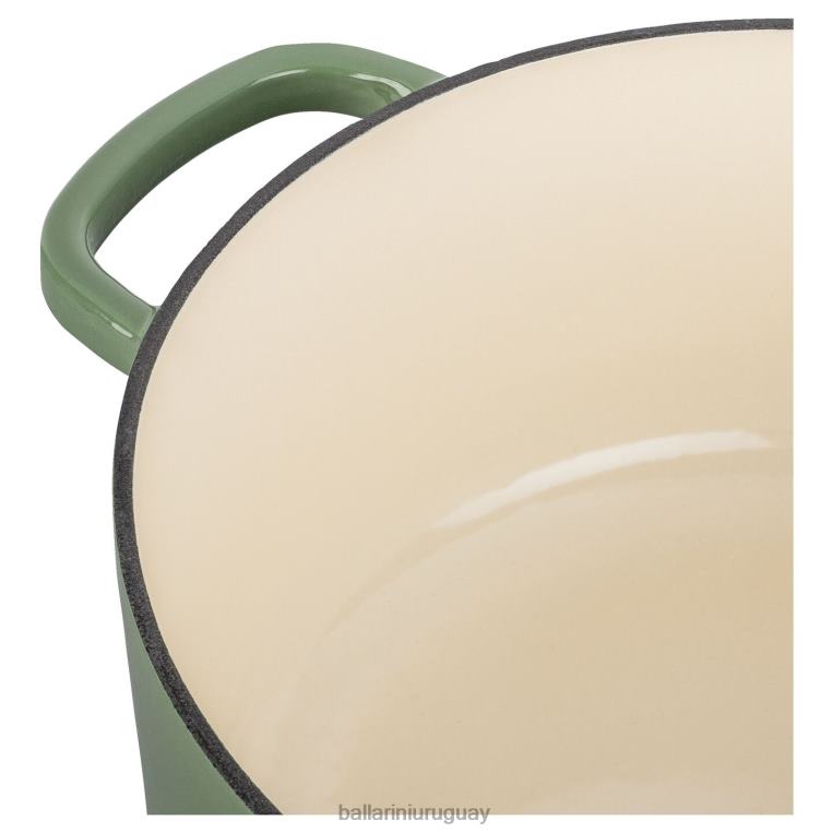 utensilios de cocina H4LLR10 bellamonte 7.5 qt, redonda, cocotte, verde BALLARINI