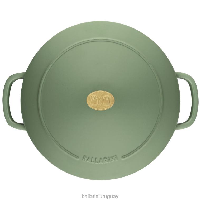 utensilios de cocina H4LLR10 bellamonte 7.5 qt, redonda, cocotte, verde BALLARINI