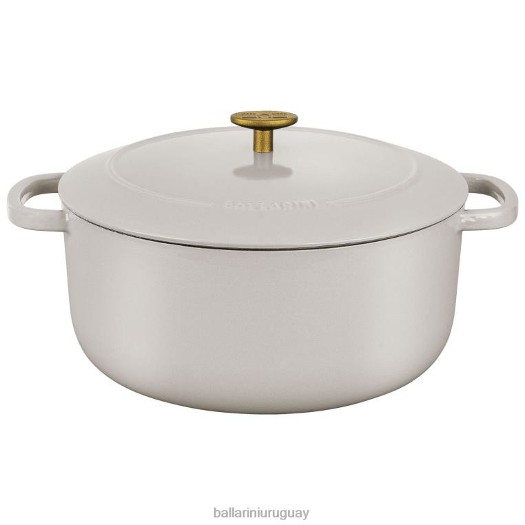 utensilios de cocina H4LLR11 bellamonte 7.5 qt, redonda, cocotte, blanco marfil BALLARINI