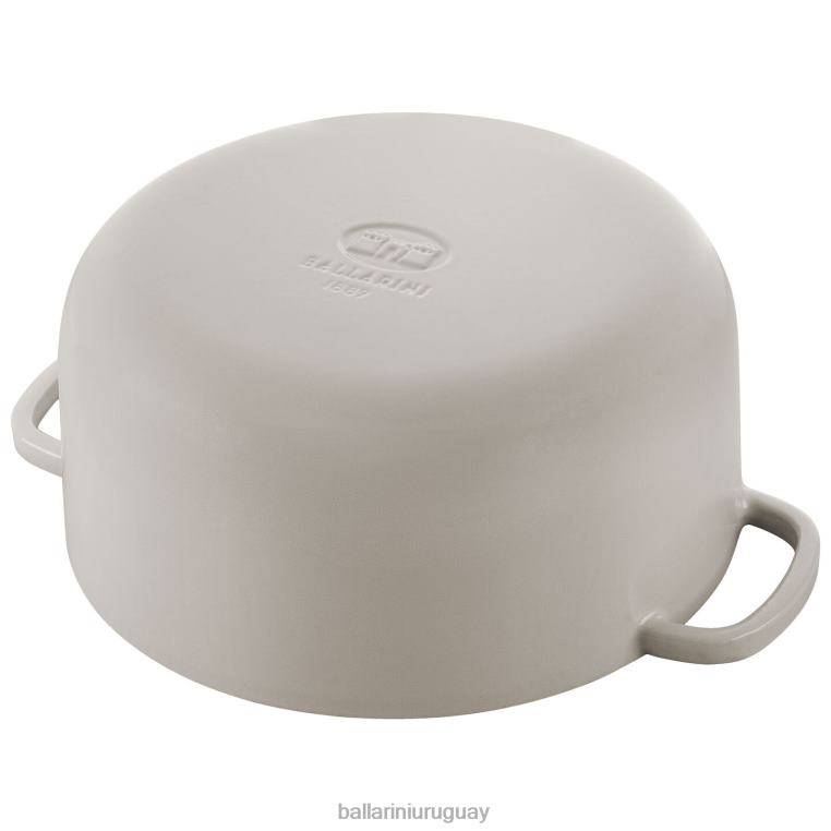 utensilios de cocina H4LLR11 bellamonte 7.5 qt, redonda, cocotte, blanco marfil BALLARINI