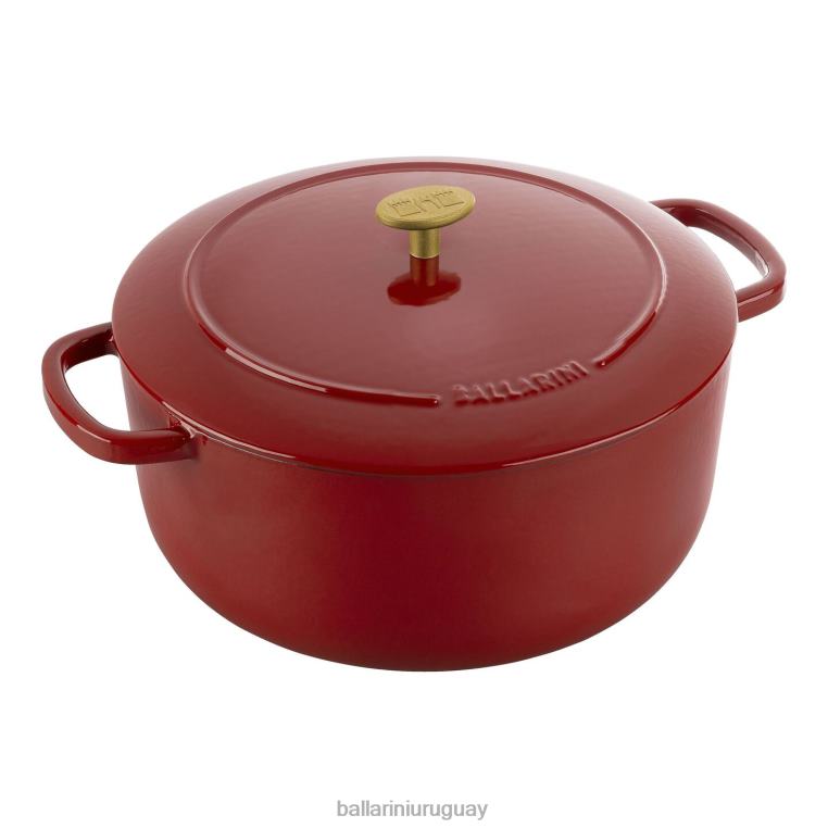 utensilios de cocina H4LLR12 bellamonte 7.5 qt, redonda, cocotte, roja BALLARINI
