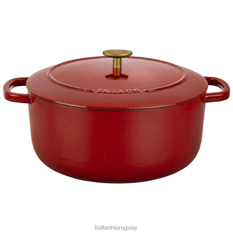 utensilios de cocina H4LLR12 bellamonte 7.5 qt, redonda, cocotte, roja BALLARINI