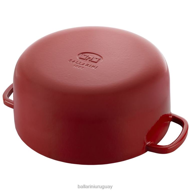 utensilios de cocina H4LLR12 bellamonte 7.5 qt, redonda, cocotte, roja BALLARINI