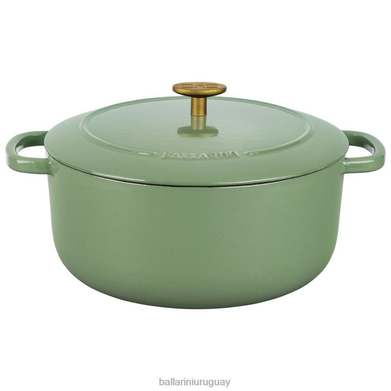 utensilios de cocina H4LLR28 bellamonte 5.75 qt, redonda, cocotte, verde BALLARINI