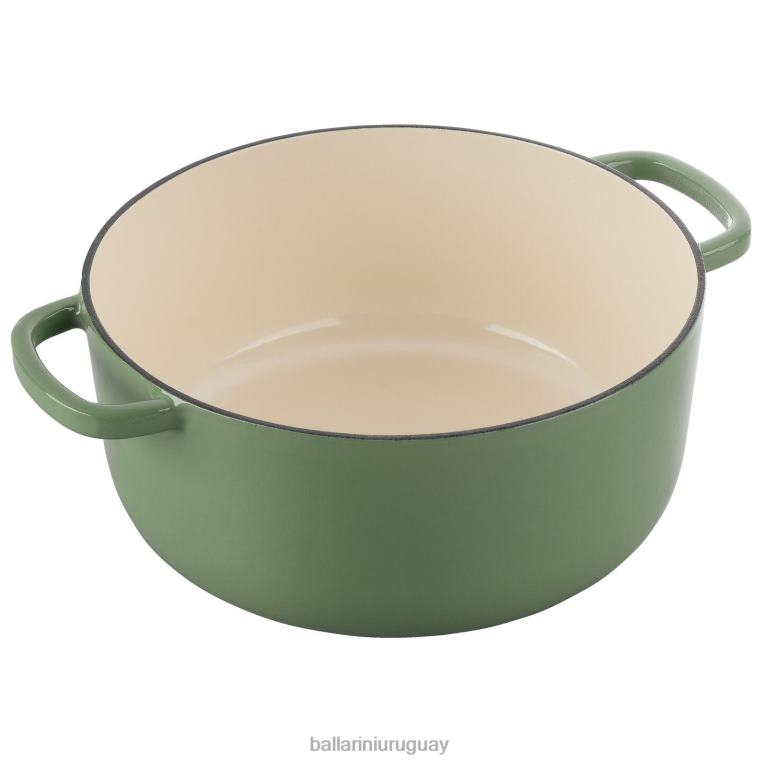 utensilios de cocina H4LLR28 bellamonte 5.75 qt, redonda, cocotte, verde BALLARINI