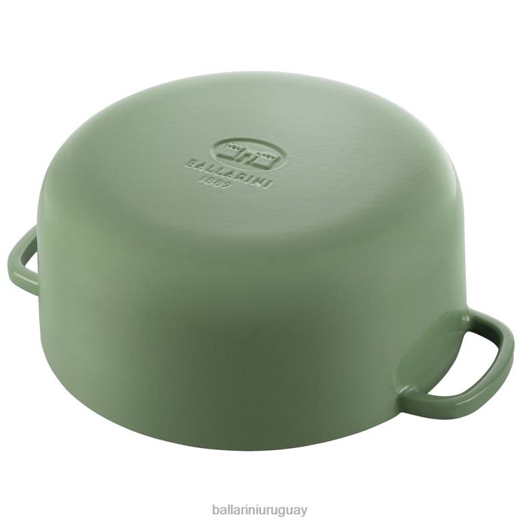 utensilios de cocina H4LLR28 bellamonte 5.75 qt, redonda, cocotte, verde BALLARINI