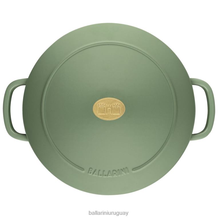 utensilios de cocina H4LLR28 bellamonte 5.75 qt, redonda, cocotte, verde BALLARINI
