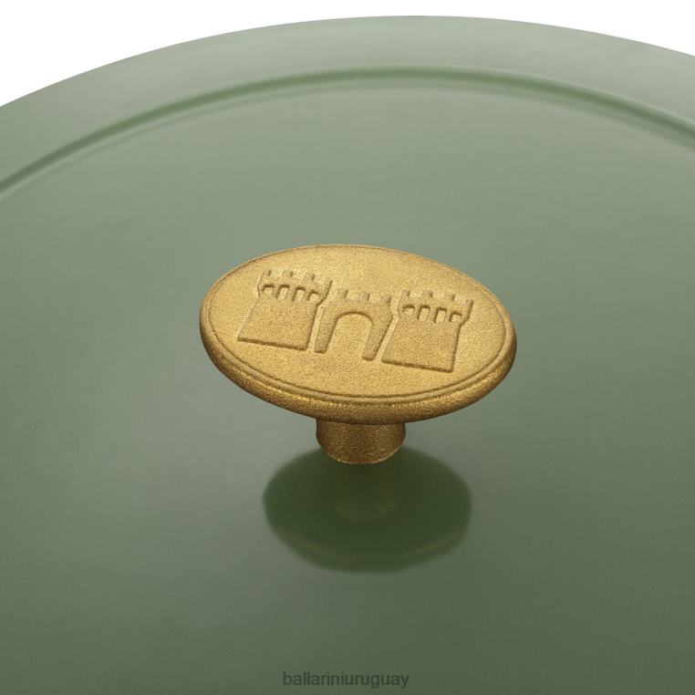 utensilios de cocina H4LLR28 bellamonte 5.75 qt, redonda, cocotte, verde BALLARINI