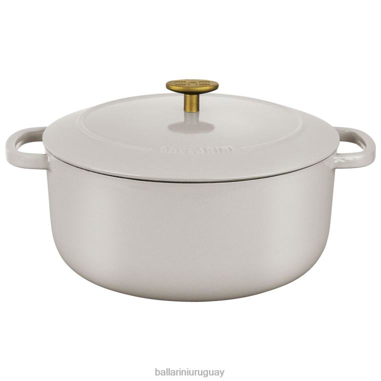 utensilios de cocina H4LLR29 bellamonte 5.75 qt, redonda, cocotte, blanco marfil BALLARINI
