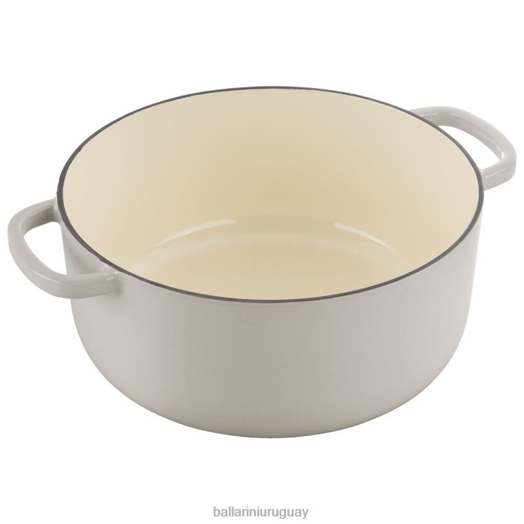 utensilios de cocina H4LLR29 bellamonte 5.75 qt, redonda, cocotte, blanco marfil BALLARINI
