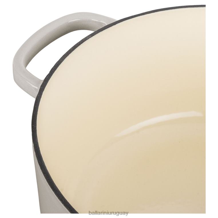 utensilios de cocina H4LLR29 bellamonte 5.75 qt, redonda, cocotte, blanco marfil BALLARINI
