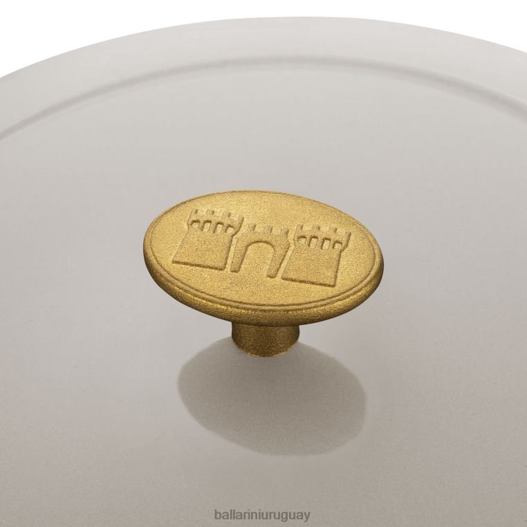 utensilios de cocina H4LLR29 bellamonte 5.75 qt, redonda, cocotte, blanco marfil BALLARINI