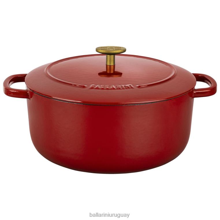 utensilios de cocina H4LLR30 bellamonte 5.75 qt, redonda, cocotte, roja BALLARINI