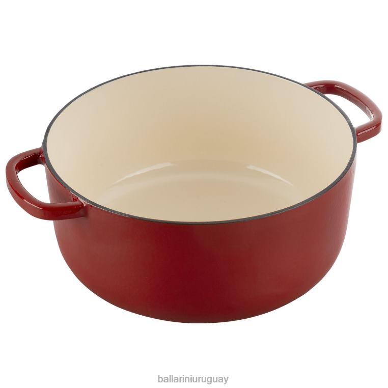 utensilios de cocina H4LLR30 bellamonte 5.75 qt, redonda, cocotte, roja BALLARINI