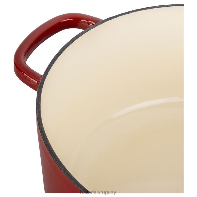 utensilios de cocina H4LLR30 bellamonte 5.75 qt, redonda, cocotte, roja BALLARINI