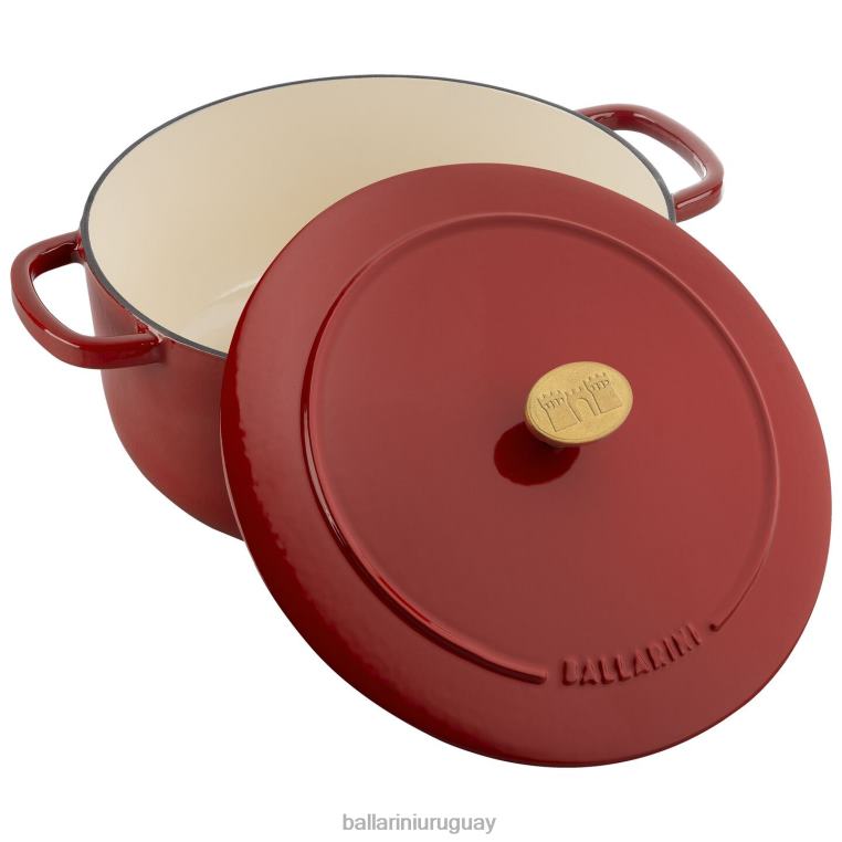utensilios de cocina H4LLR30 bellamonte 5.75 qt, redonda, cocotte, roja BALLARINI