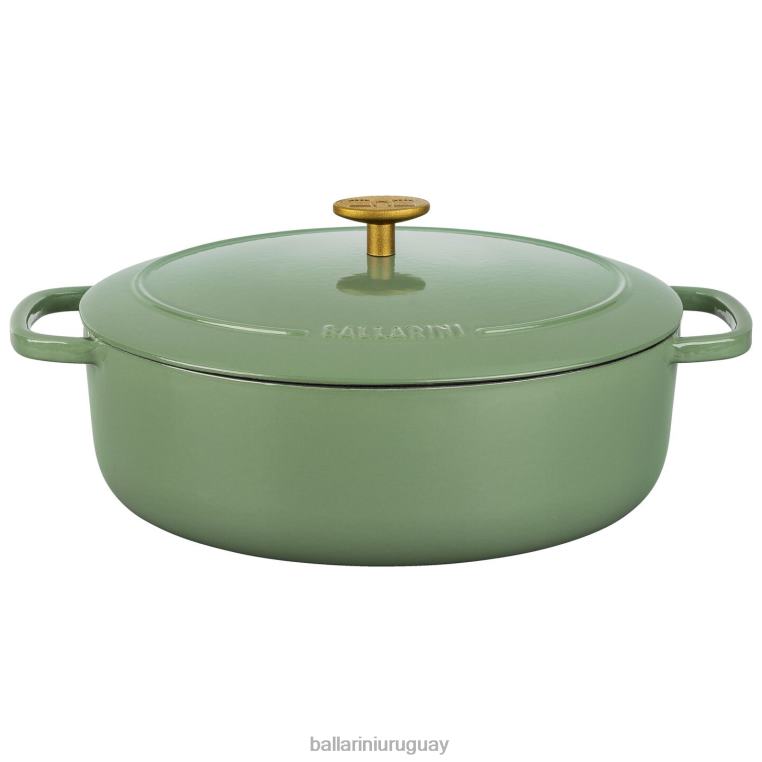 utensilios de cocina H4LLR51 bellamonte 4.75 qt, ovalada, cocotte, verde BALLARINI