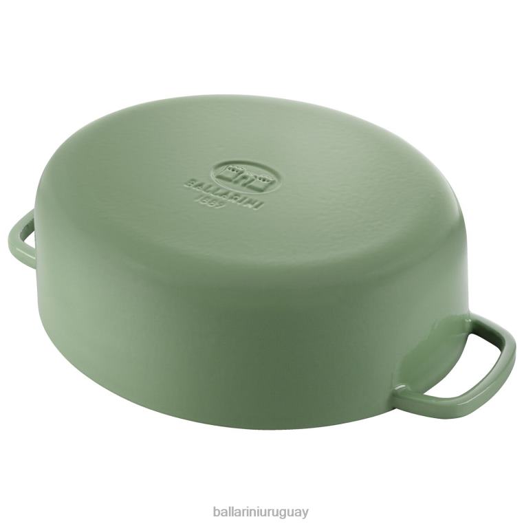 utensilios de cocina H4LLR51 bellamonte 4.75 qt, ovalada, cocotte, verde BALLARINI