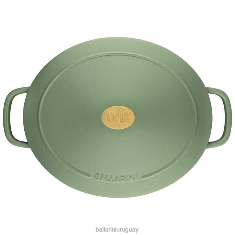 utensilios de cocina H4LLR51 bellamonte 4.75 qt, ovalada, cocotte, verde BALLARINI