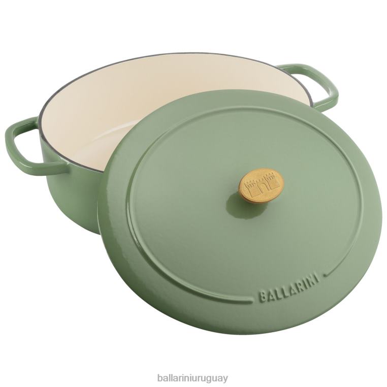 utensilios de cocina H4LLR51 bellamonte 4.75 qt, ovalada, cocotte, verde BALLARINI