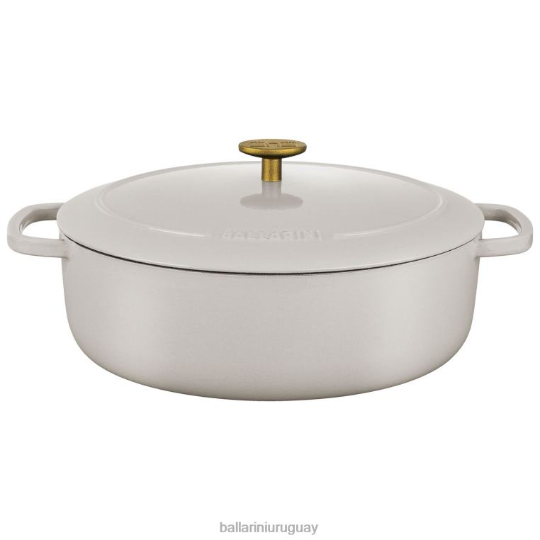 utensilios de cocina H4LLR52 bellamonte 4.75 qt, ovalada, cocotte, blanco marfil BALLARINI