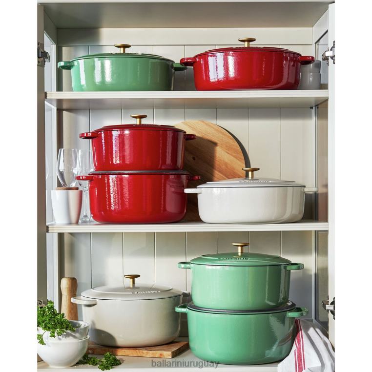 utensilios de cocina H4LLR52 bellamonte 4.75 qt, ovalada, cocotte, blanco marfil BALLARINI