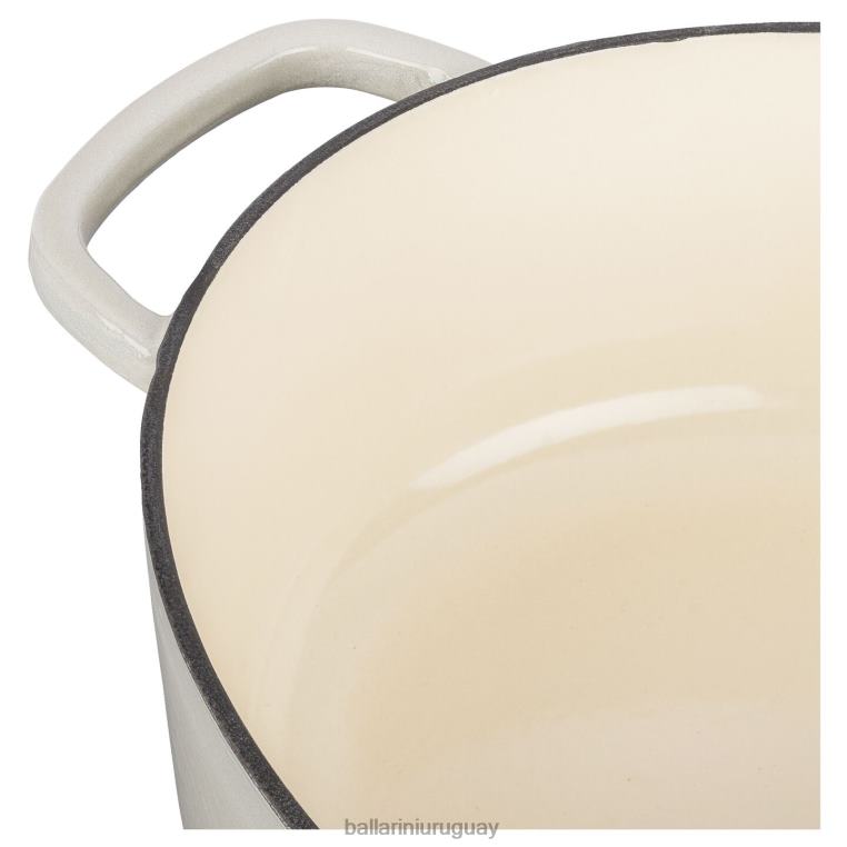 utensilios de cocina H4LLR52 bellamonte 4.75 qt, ovalada, cocotte, blanco marfil BALLARINI