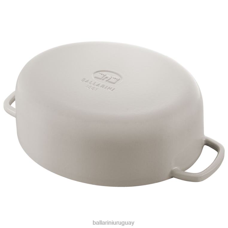 utensilios de cocina H4LLR52 bellamonte 4.75 qt, ovalada, cocotte, blanco marfil BALLARINI