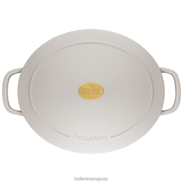 utensilios de cocina H4LLR52 bellamonte 4.75 qt, ovalada, cocotte, blanco marfil BALLARINI
