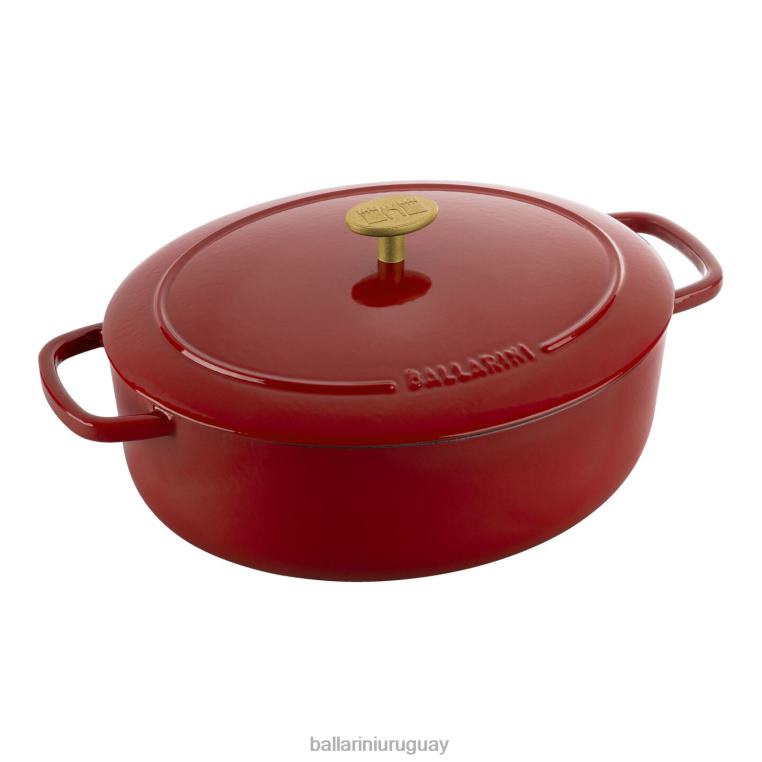 utensilios de cocina H4LLR53 bellamonte 4.75 qt, ovalada, cocotte, roja BALLARINI