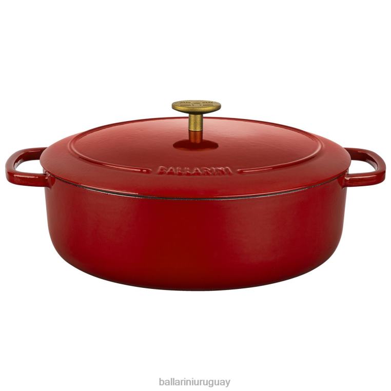 utensilios de cocina H4LLR53 bellamonte 4.75 qt, ovalada, cocotte, roja BALLARINI
