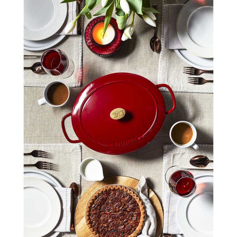 utensilios de cocina H4LLR53 bellamonte 4.75 qt, ovalada, cocotte, roja BALLARINI