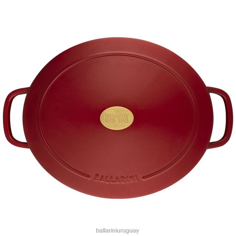 utensilios de cocina H4LLR53 bellamonte 4.75 qt, ovalada, cocotte, roja BALLARINI