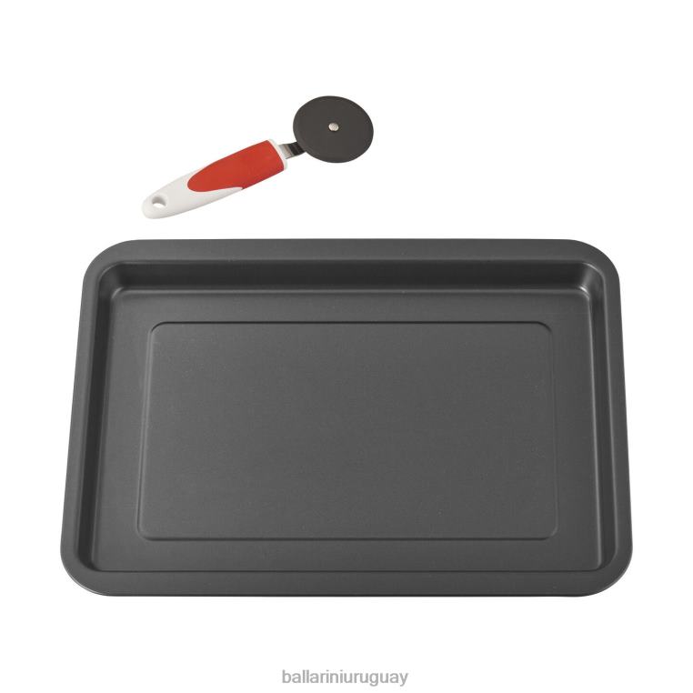 utensilios de cocina H4LLR9 cookin'italy juego de moldes para pizza de 3 piezas, negro mate BALLARINI