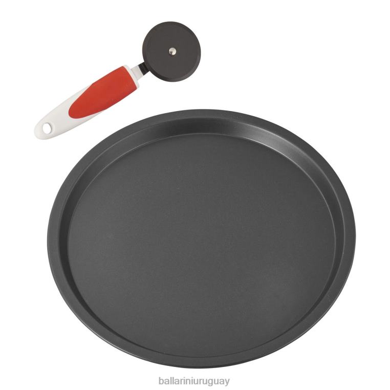 utensilios de cocina H4LLR9 cookin'italy juego de moldes para pizza de 3 piezas, negro mate BALLARINI