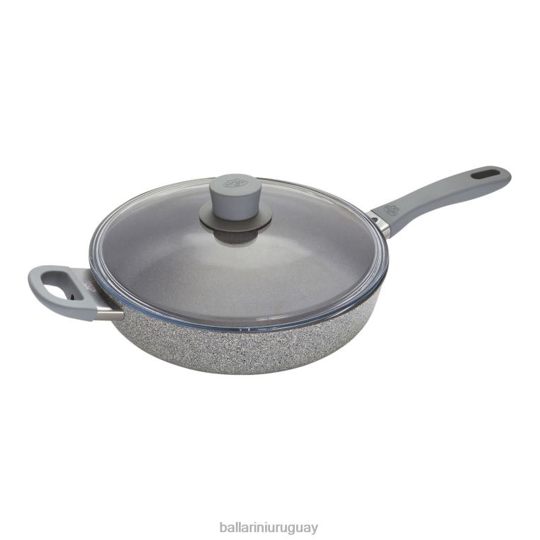 utensilios de cocina H4LLR34 Sartén antiadherente parma plus de 11 pulgadas con tapa y asa auxiliar, aluminio BALLARINI