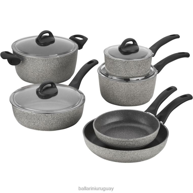 utensilios de cocina H4LLR8 Juego de ollas y sartenes antiadherentes Parma de 10 piezas. BALLARINI